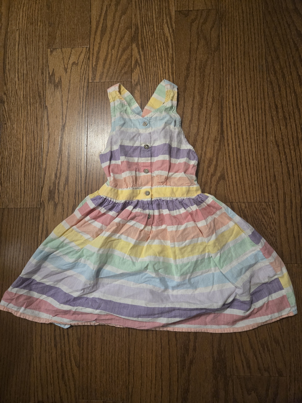 George Pastel Rainbow Stripe Sundress in Multicolor